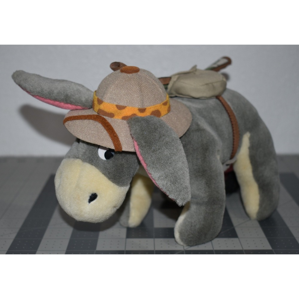 Disney World Eeyore Safari Plush Animal Kingdom Winnie the Pooh Grey 8 inch